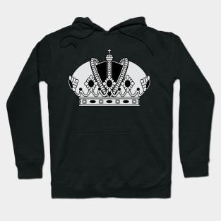 Imperial crown (silver and black) Hoodie